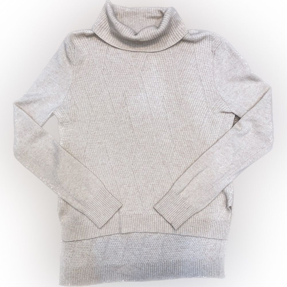 Quinn Cashmere Wool Blend Women’s Knit Turtleneck Sweater Light Pink Medium